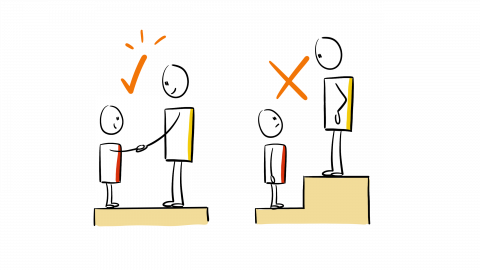 Sketch "Kommunizieren auf Augenhöhe"