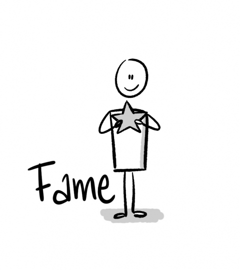 Zeichnung "Fame"
